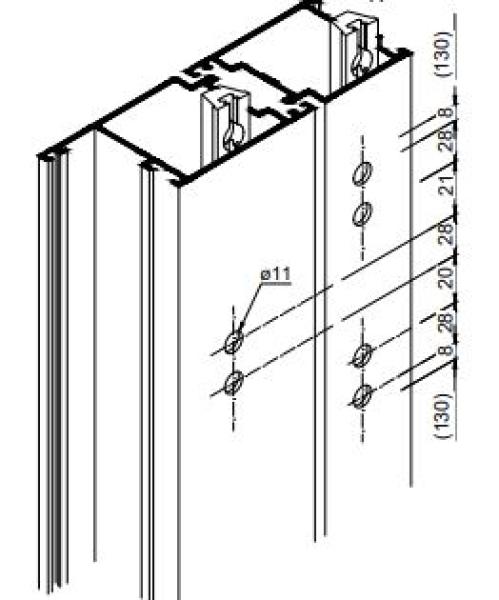 Schüco Aufsatztürband 3tlg. (94/36)